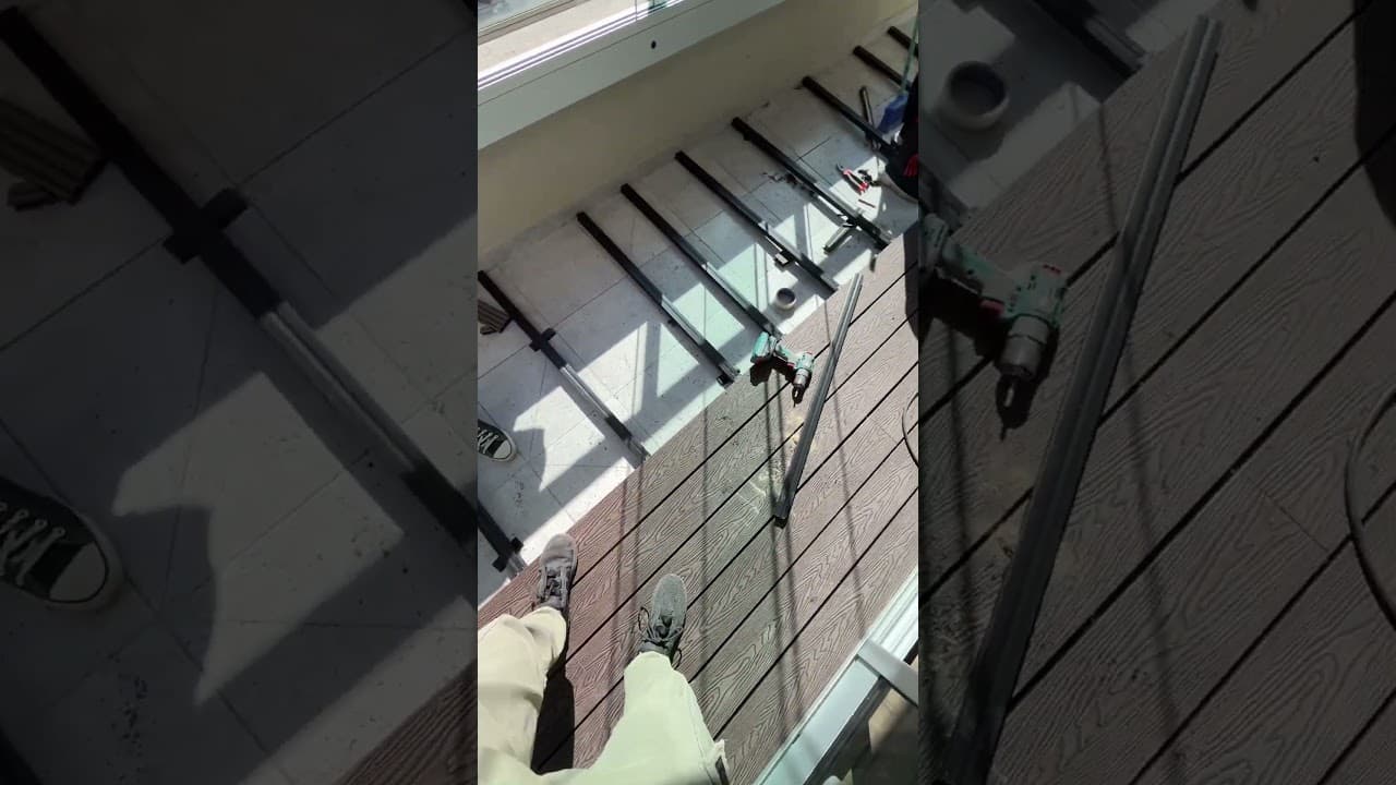 Instalación de deck de WPC en el balcon