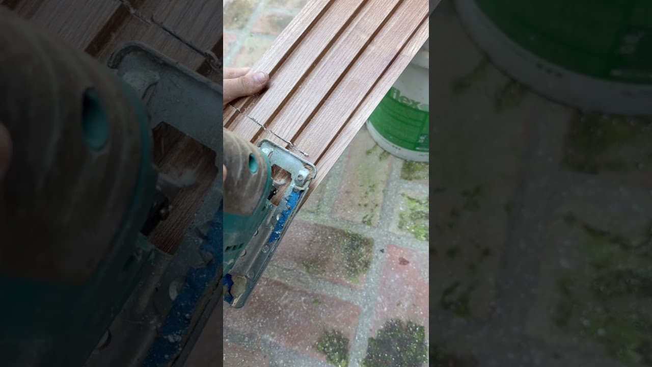 ¿Se puede cortar un Wall Panel WPC con caladora para adaptarlo a una puerta?