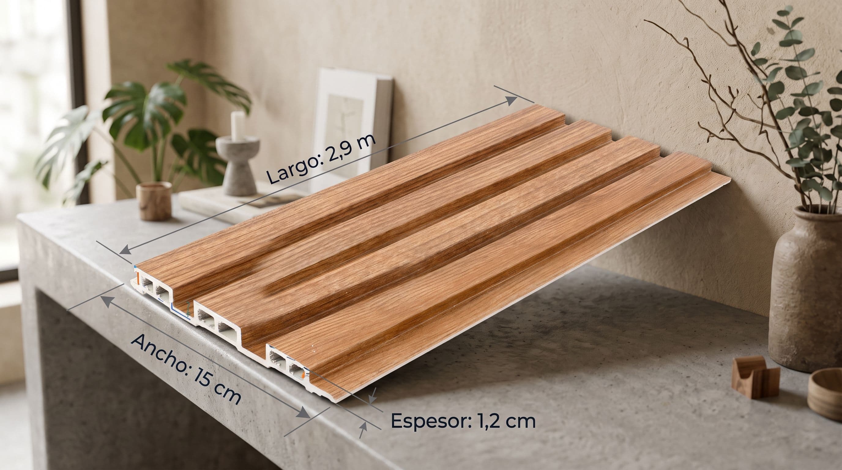 Medidas del Wall Panel Varillado Flat