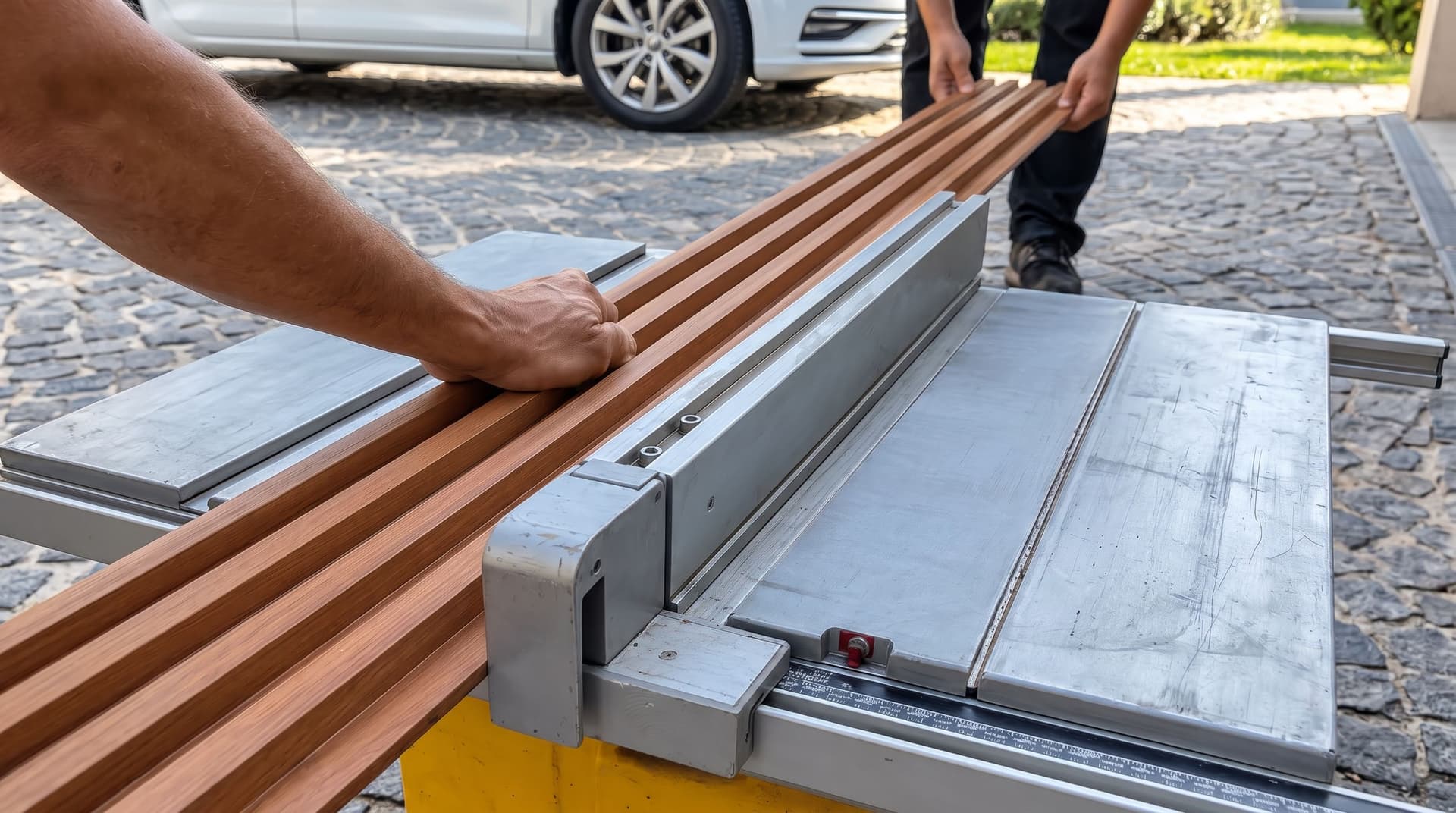 Corte de Wall Panel con sierra de banco
